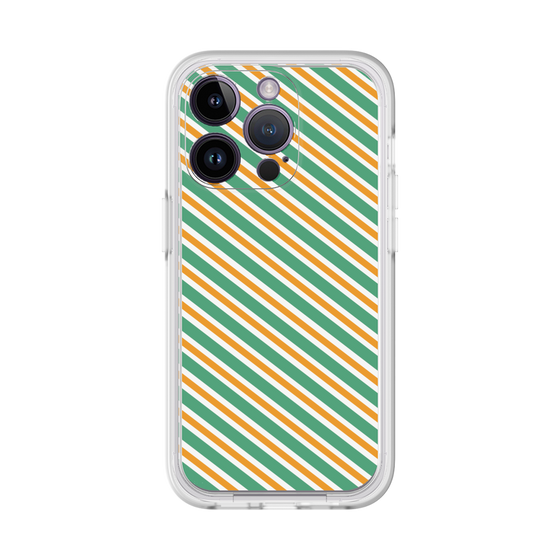 Premium Panel［ Small Stripe - Green × Orange ］