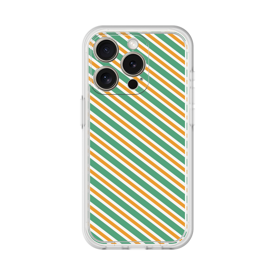 Premium Panel［ Small Stripe - Green × Orange ］