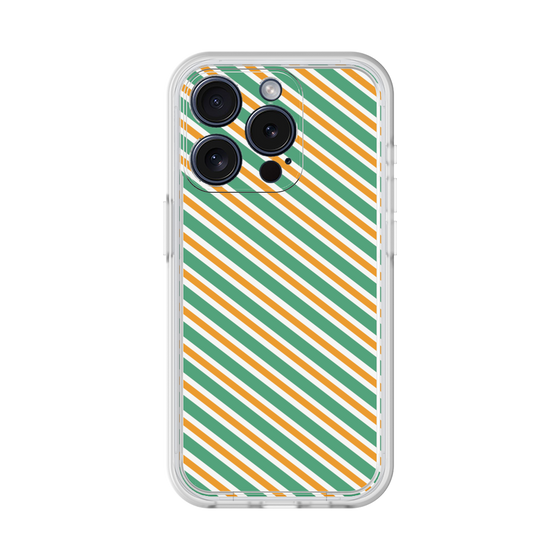 Premium Panel［ Small Stripe - Green × Orange ］