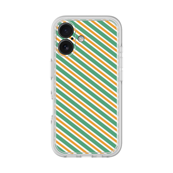 Premium Panel［ Small Stripe - Green × Orange ］