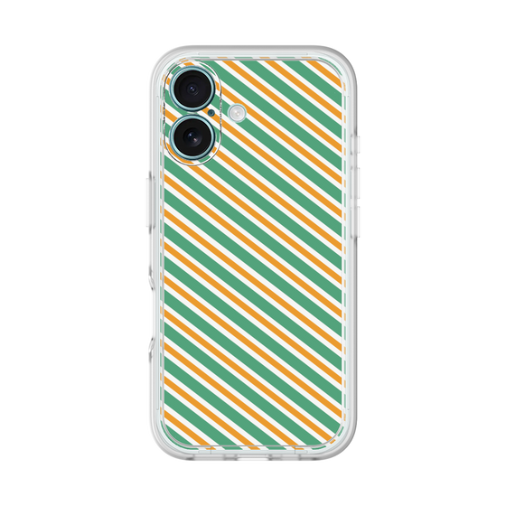 Premium Panel［ Small Stripe - Green × Orange ］
