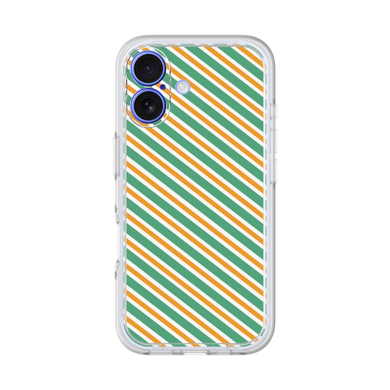Premium Panel［ Small Stripe - Green × Orange ］