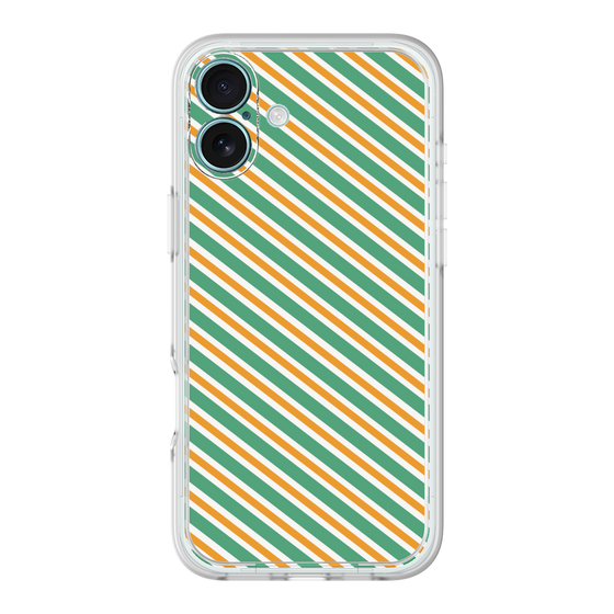 Premium Panel［ Small Stripe - Green × Orange ］