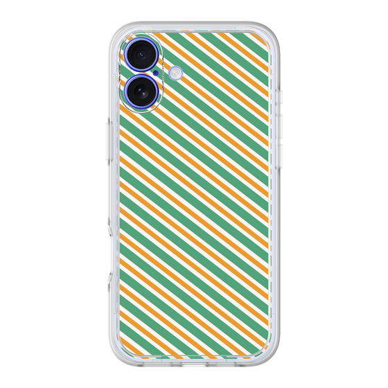 Premium Panel［ Small Stripe - Green × Orange ］