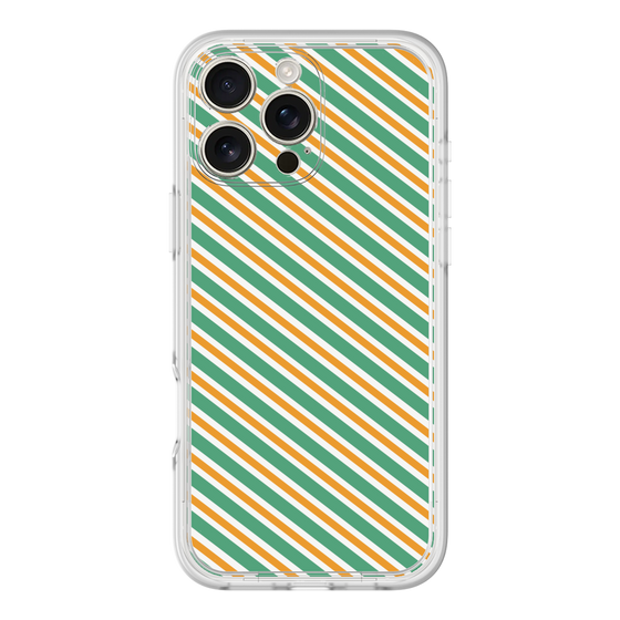 Premium Panel［ Small Stripe - Green × Orange ］
