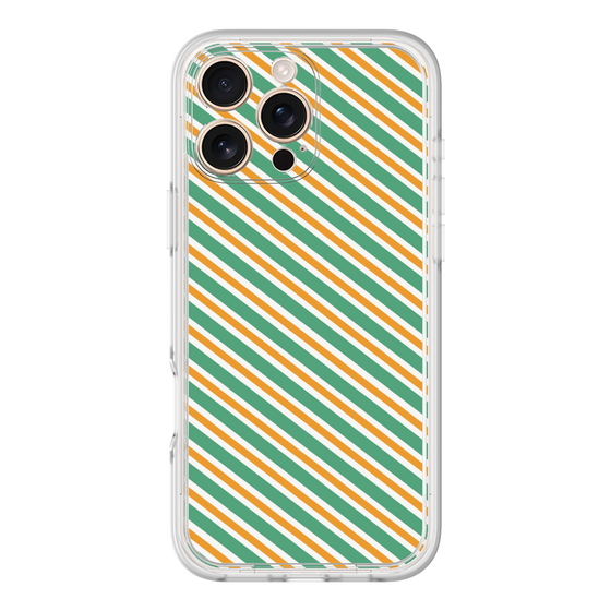 Premium Panel［ Small Stripe - Green × Orange ］