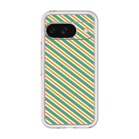 Premium Panel［ Small Stripe - Green × Orange ］