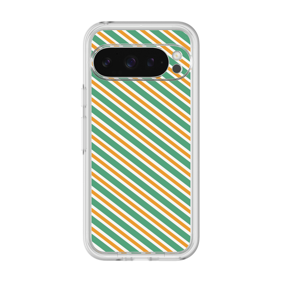 Premium Panel［ Small Stripe - Green × Orange ］