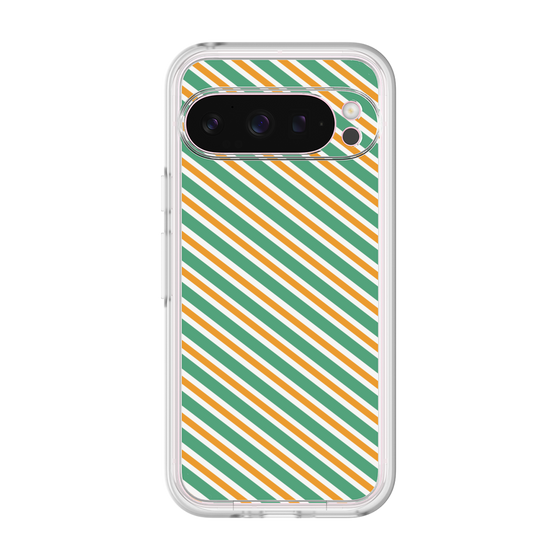 Premium Panel［ Small Stripe - Green × Orange ］
