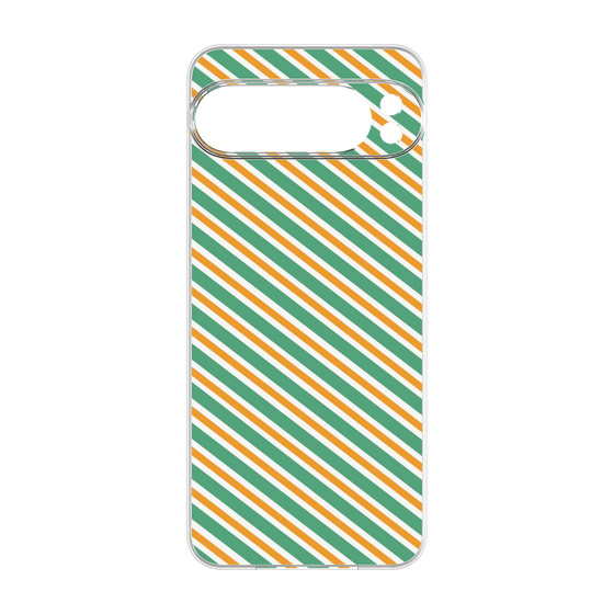 Premium Panel［ Small Stripe - Green × Orange ］