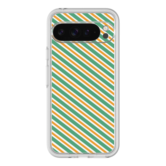 Premium Panel［ Small Stripe - Green × Orange ］