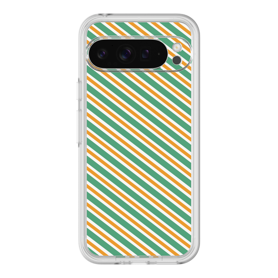 Premium Panel［ Small Stripe - Green × Orange ］