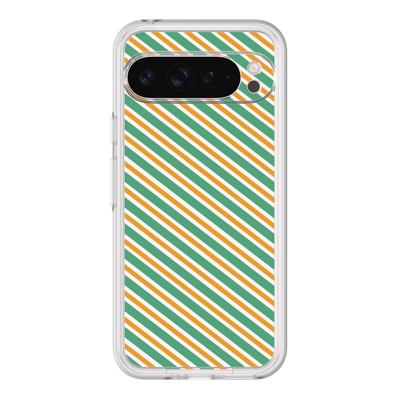 Premium Panel［ Small Stripe - Green × Orange ］
