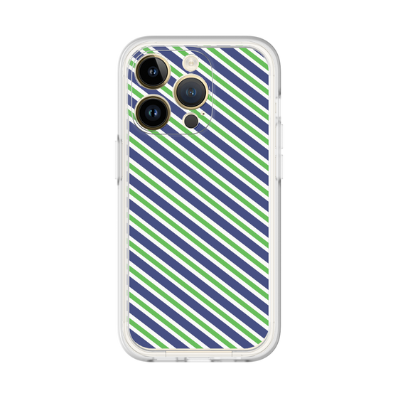 Premium Panel［ Small Stripe - Navy × Green ］