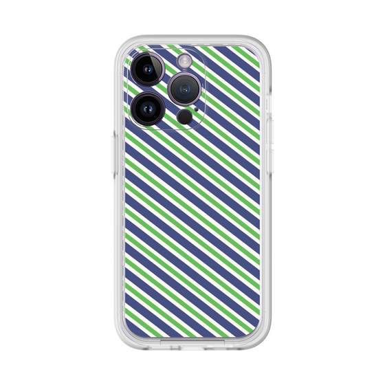 Premium Panel［ Small Stripe - Navy × Green ］