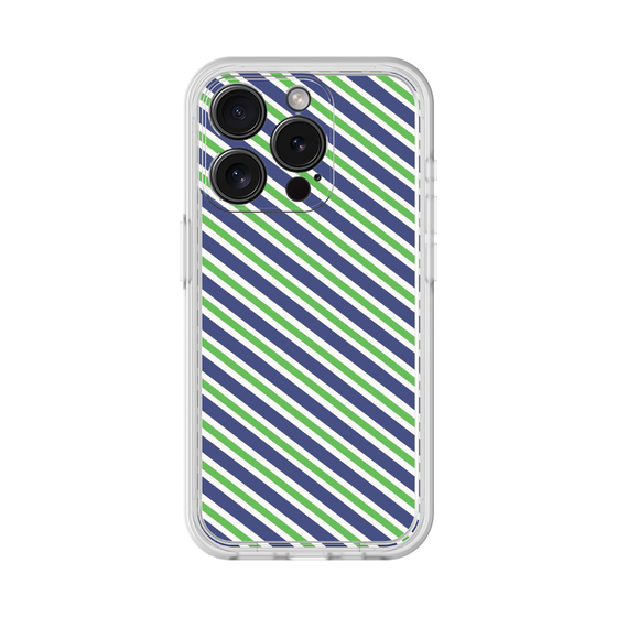 Premium Panel［ Small Stripe - Navy × Green ］