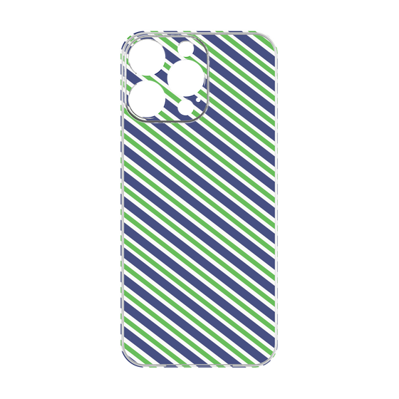 Premium Panel［ Small Stripe - Navy × Green ］