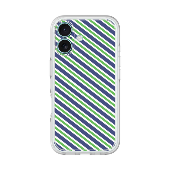 Premium Panel［ Small Stripe - Navy × Green ］