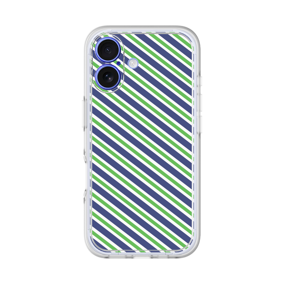 Premium Panel［ Small Stripe - Navy × Green ］