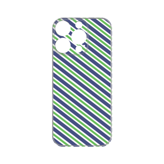 Premium Panel［ Small Stripe - Navy × Green ］