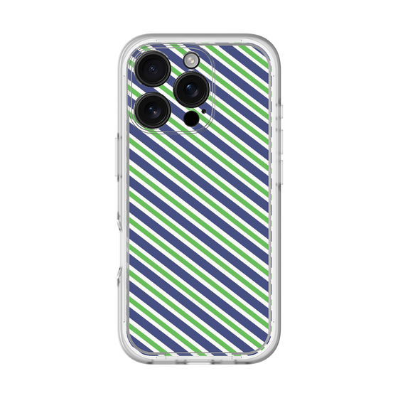 Premium Panel［ Small Stripe - Navy × Green ］