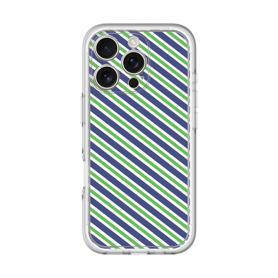 Premium Panel［ Small Stripe - Navy × Green ］