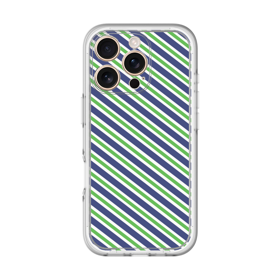 Premium Panel［ Small Stripe - Navy × Green ］