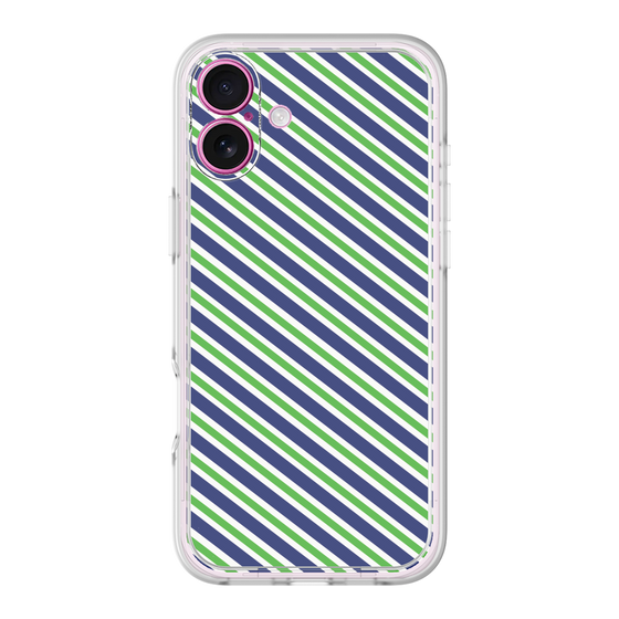 Premium Panel［ Small Stripe - Navy × Green ］