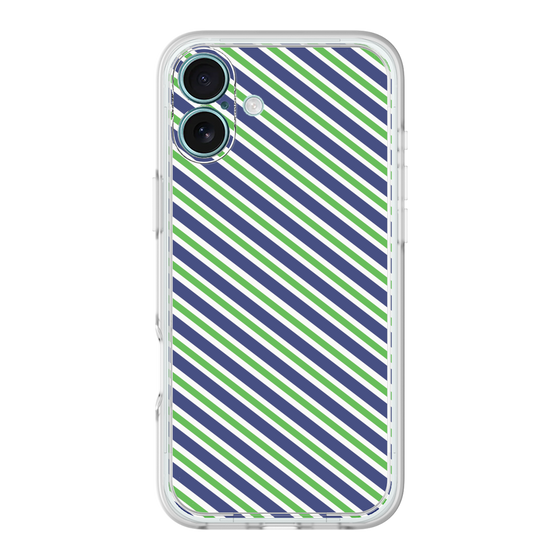 Premium Panel［ Small Stripe - Navy × Green ］