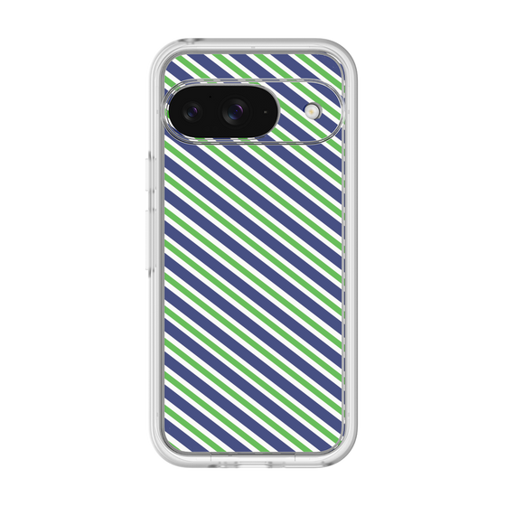 Premium Panel［ Small Stripe - Navy × Green ］