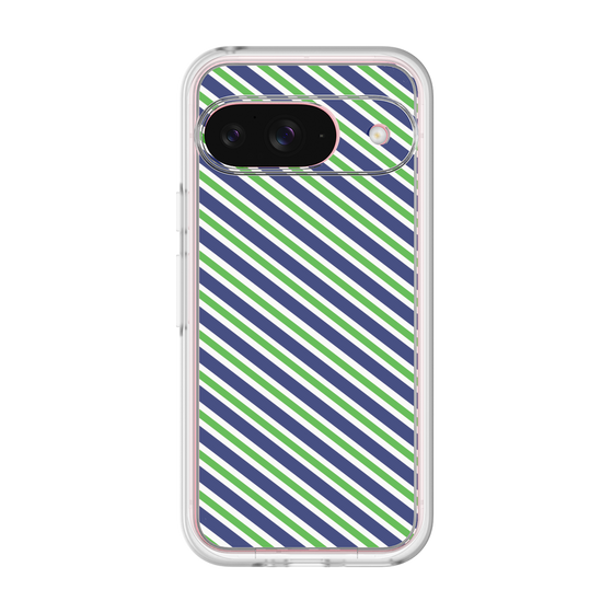 Premium Panel［ Small Stripe - Navy × Green ］