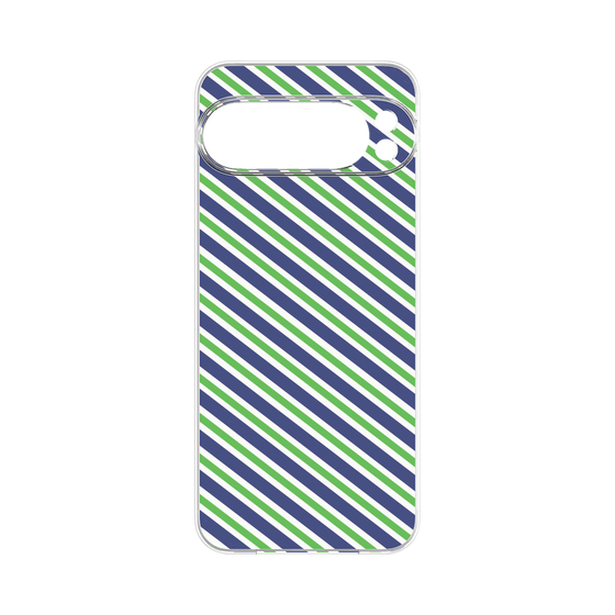 Premium Panel［ Small Stripe - Navy × Green ］