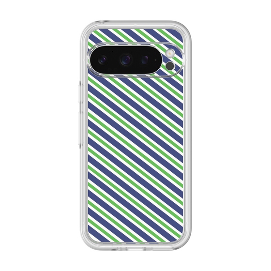 Premium Panel［ Small Stripe - Navy × Green ］
