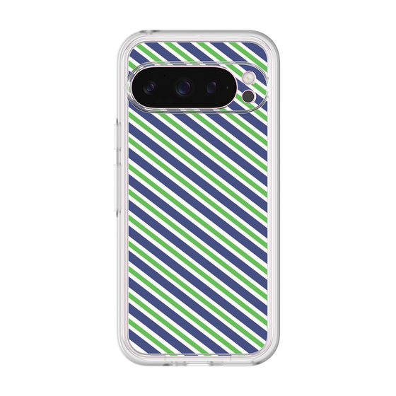 Premium Panel［ Small Stripe - Navy × Green ］