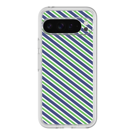 Premium Panel［ Small Stripe - Navy × Green ］