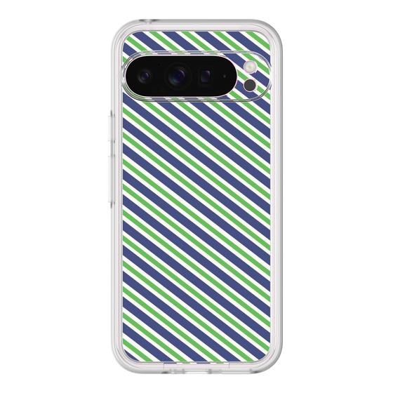Premium Panel［ Small Stripe - Navy × Green ］