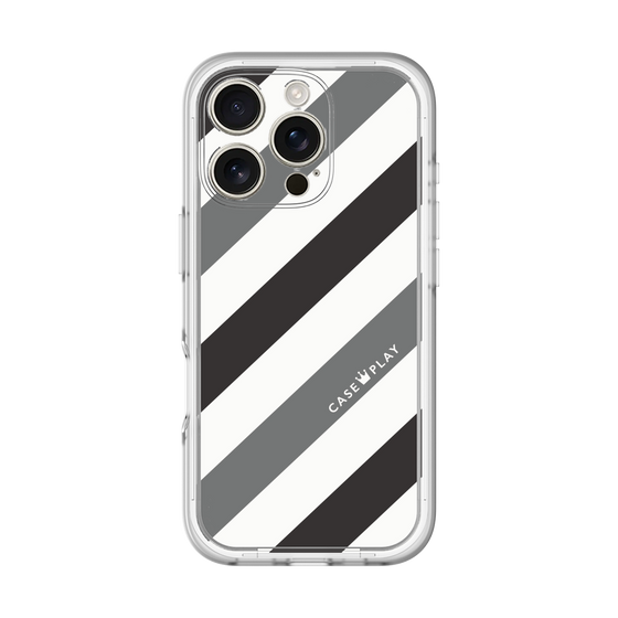 Premium Panel［ Big Stripe - Black × Gray ］