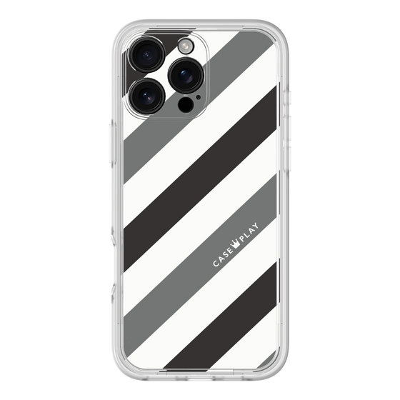 Premium Panel［ Big Stripe - Black × Gray ］