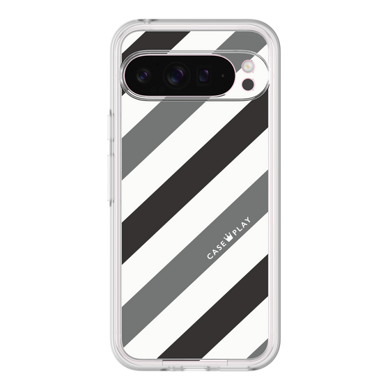 Premium Panel［ Big Stripe - Black × Gray ］