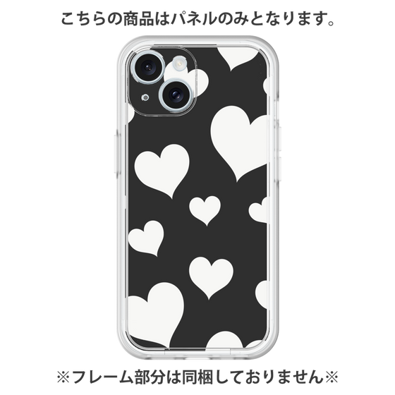 Premium Panel［ Dot Hearts - Black ］