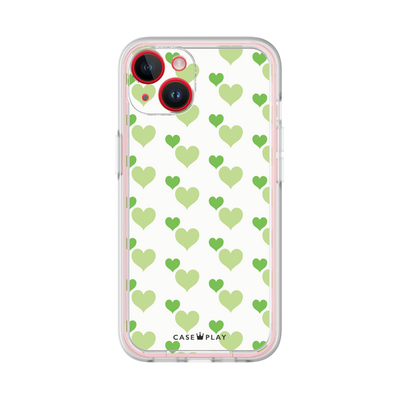 Premium Panel［ Stripe Hearts - Green ］