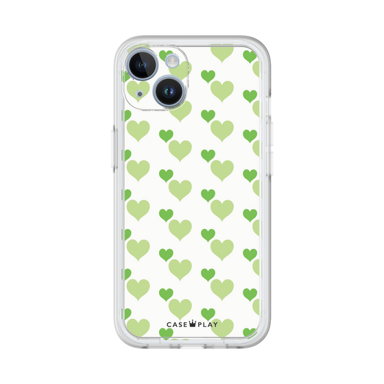 Premium Panel［ Stripe Hearts - Green ］