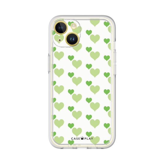 Premium Panel［ Stripe Hearts - Green ］