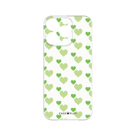 Premium Panel［ Stripe Hearts - Green ］