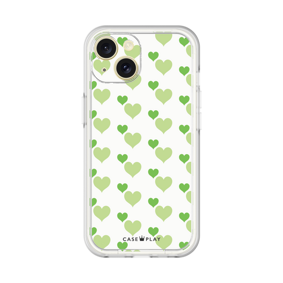 Premium Panel［ Stripe Hearts - Green ］