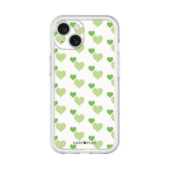 Premium Panel［ Stripe Hearts - Green ］