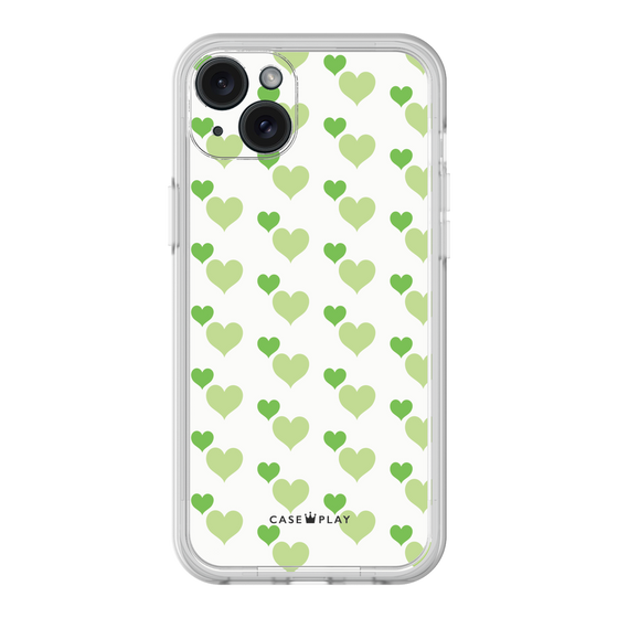 Premium Panel［ Stripe Hearts - Green ］