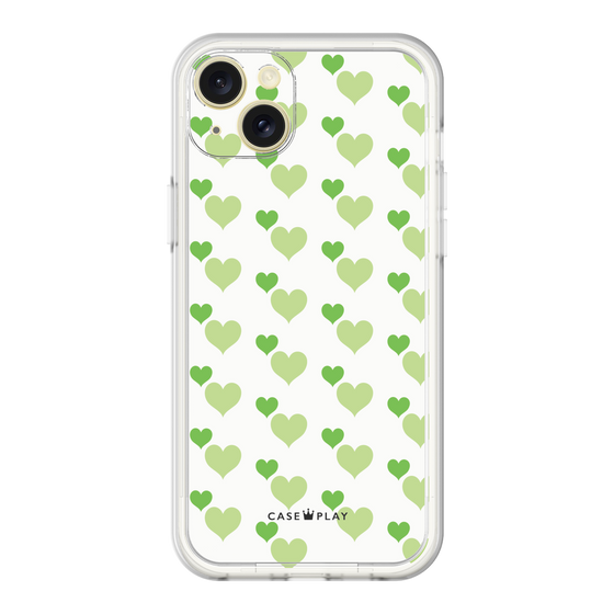 Premium Panel［ Stripe Hearts - Green ］