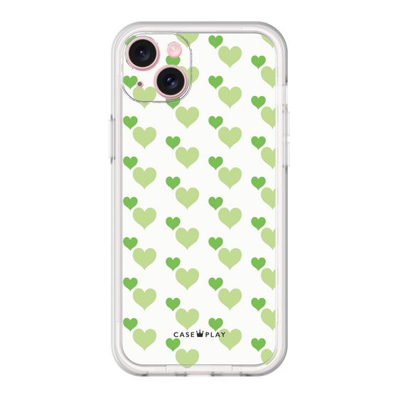 Premium Panel［ Stripe Hearts - Green ］