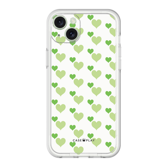 Premium Panel［ Stripe Hearts - Green ］
